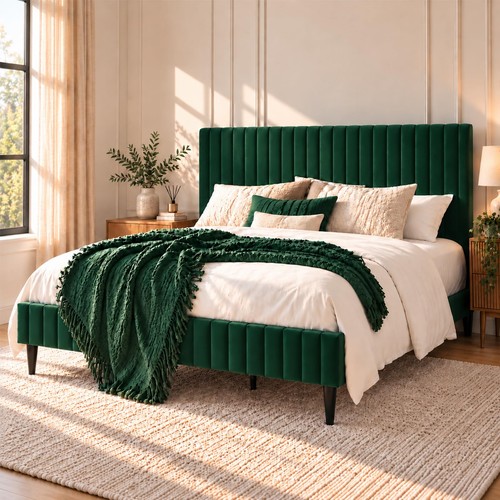 Queen upholstered bed frame - queen,