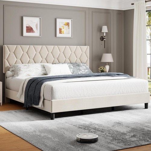 King size modern platform bed - modern,